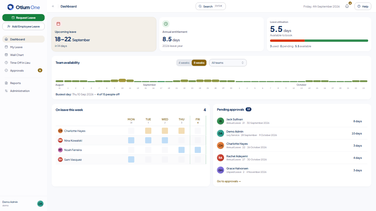 Otium One in the Forest theme